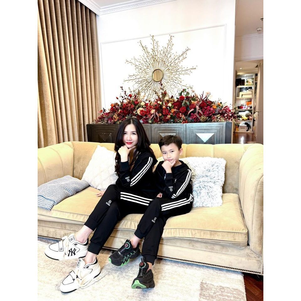 Bộ đồ nỉ thu đông bé trai, bé gái GUNO 23DBK09 có mũ sọc tay, áo khoác hoodie trẻ em hàng thethao.vnxkn