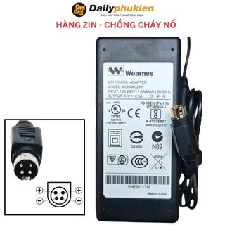 Adapter nguồn 24V 2.5A chân 4 pin XỊN dailyphukien