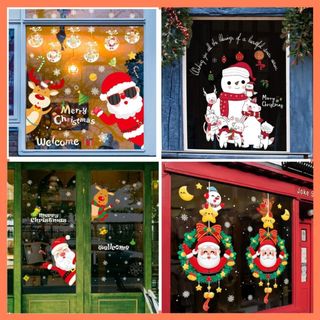[HỎA TỐC]Decal Noel trang trí noel có keo sẵn-Decal giáng sinh giá sỉ nhiều mẫu, bóc dán dễ dàng không để lại keo khi gỡ