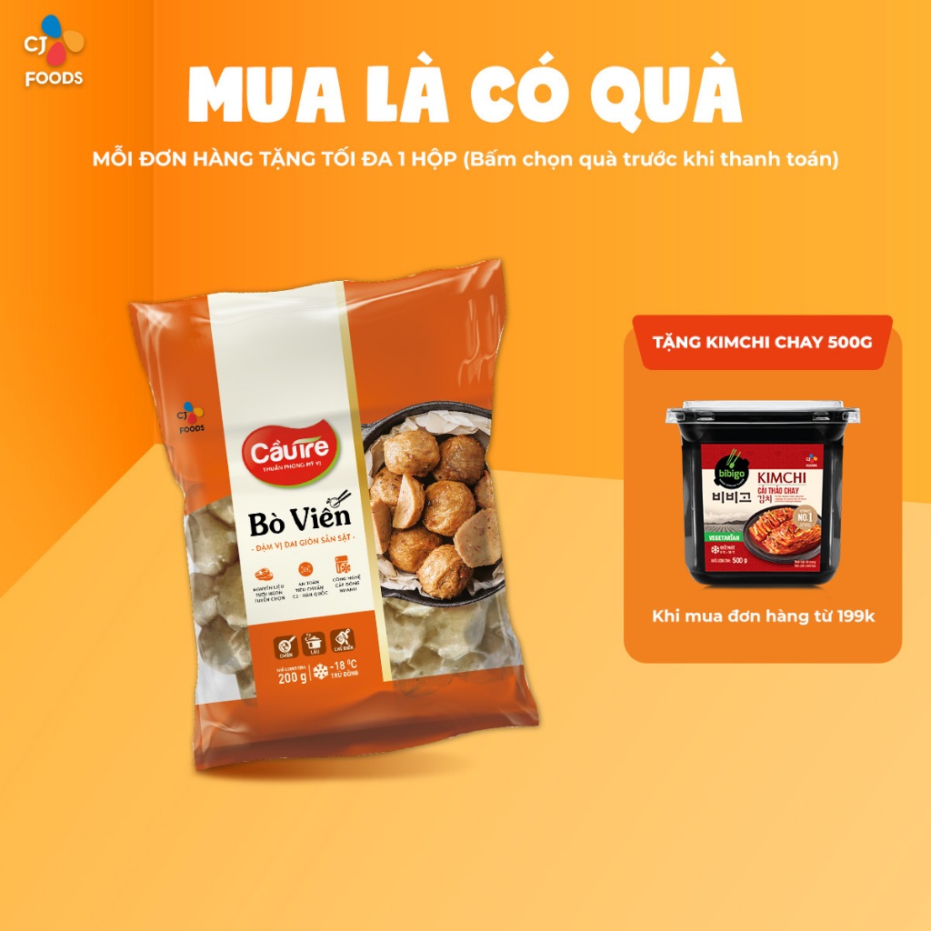 Bò viên ngon Cầu Tre  - Gói 200g/ 500g