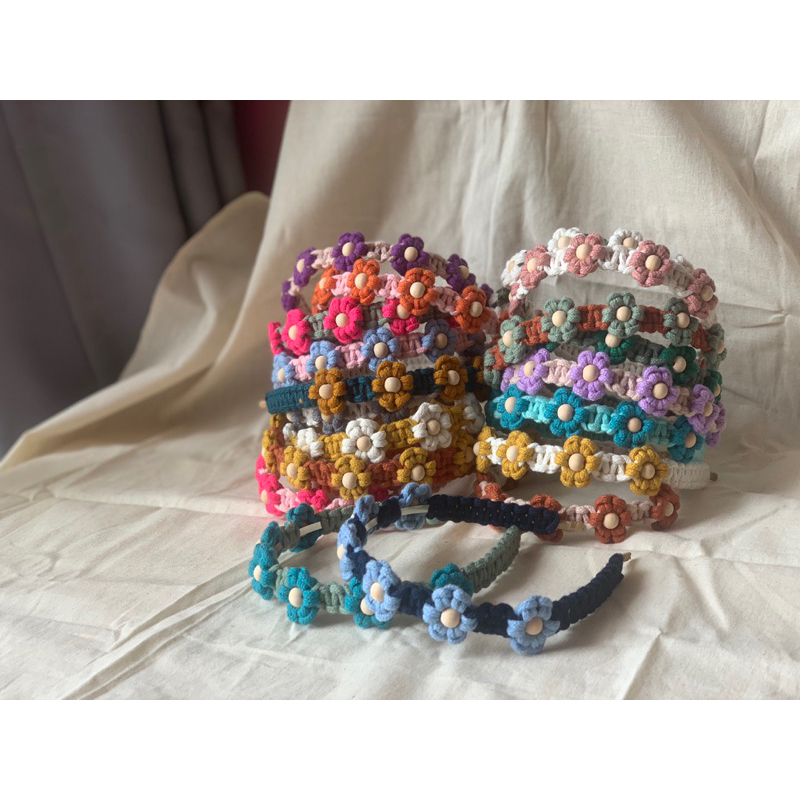 Bờm tóc bông hoa handmade