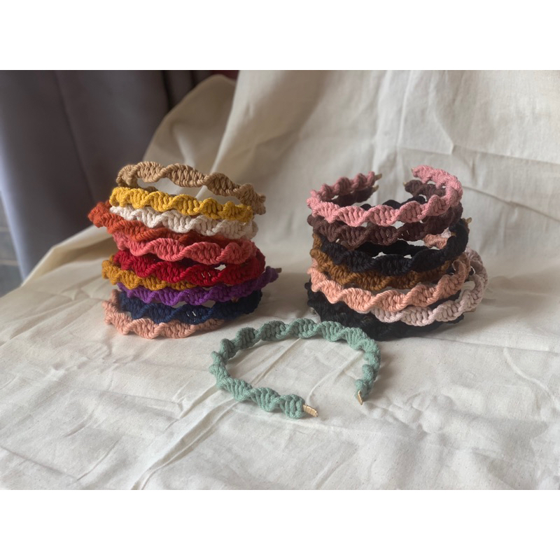 Bờm tóc xoắn handmade