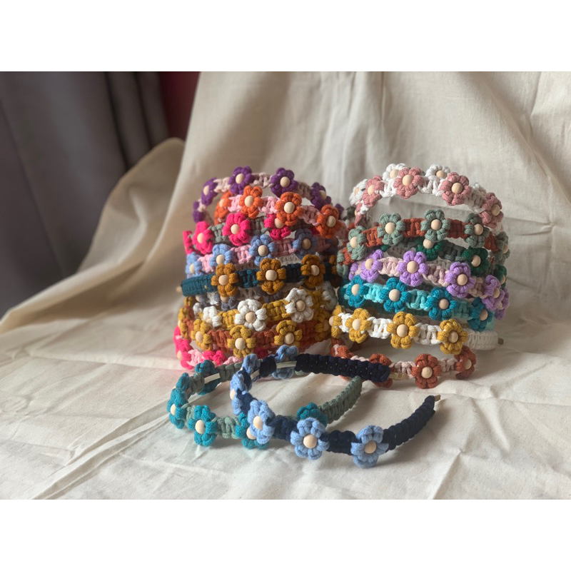 Bờm tóc bông hoa handmade