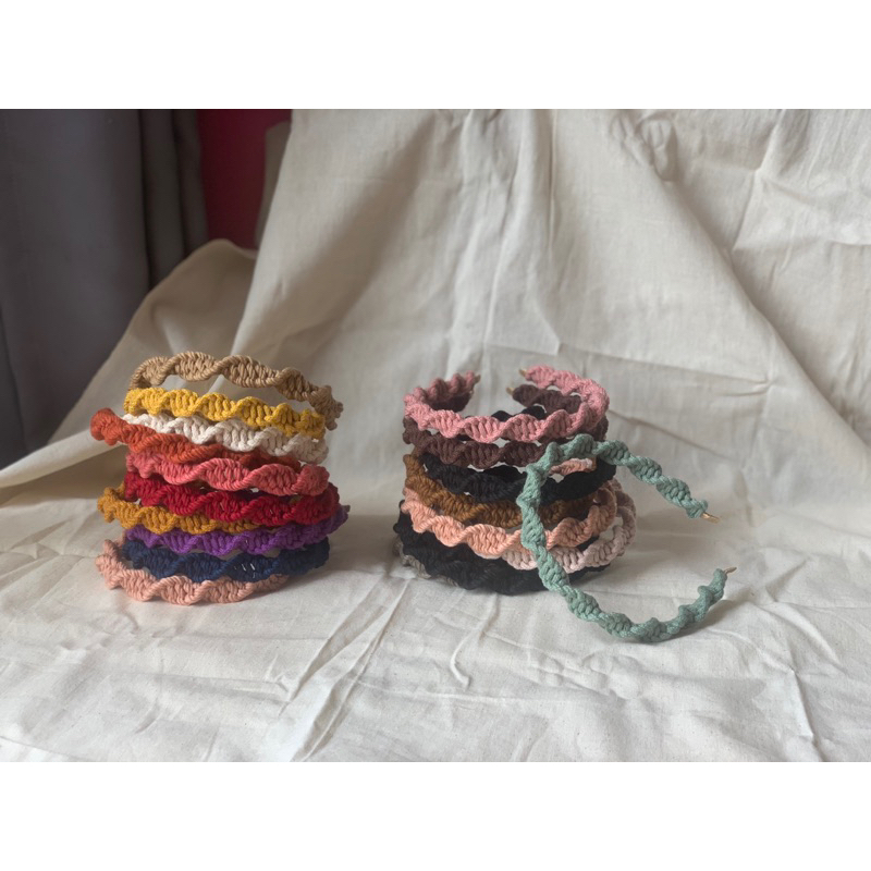 Bờm tóc xoắn handmade