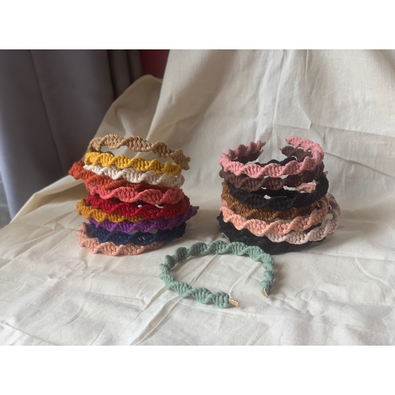 Bờm tóc xoắn handmade