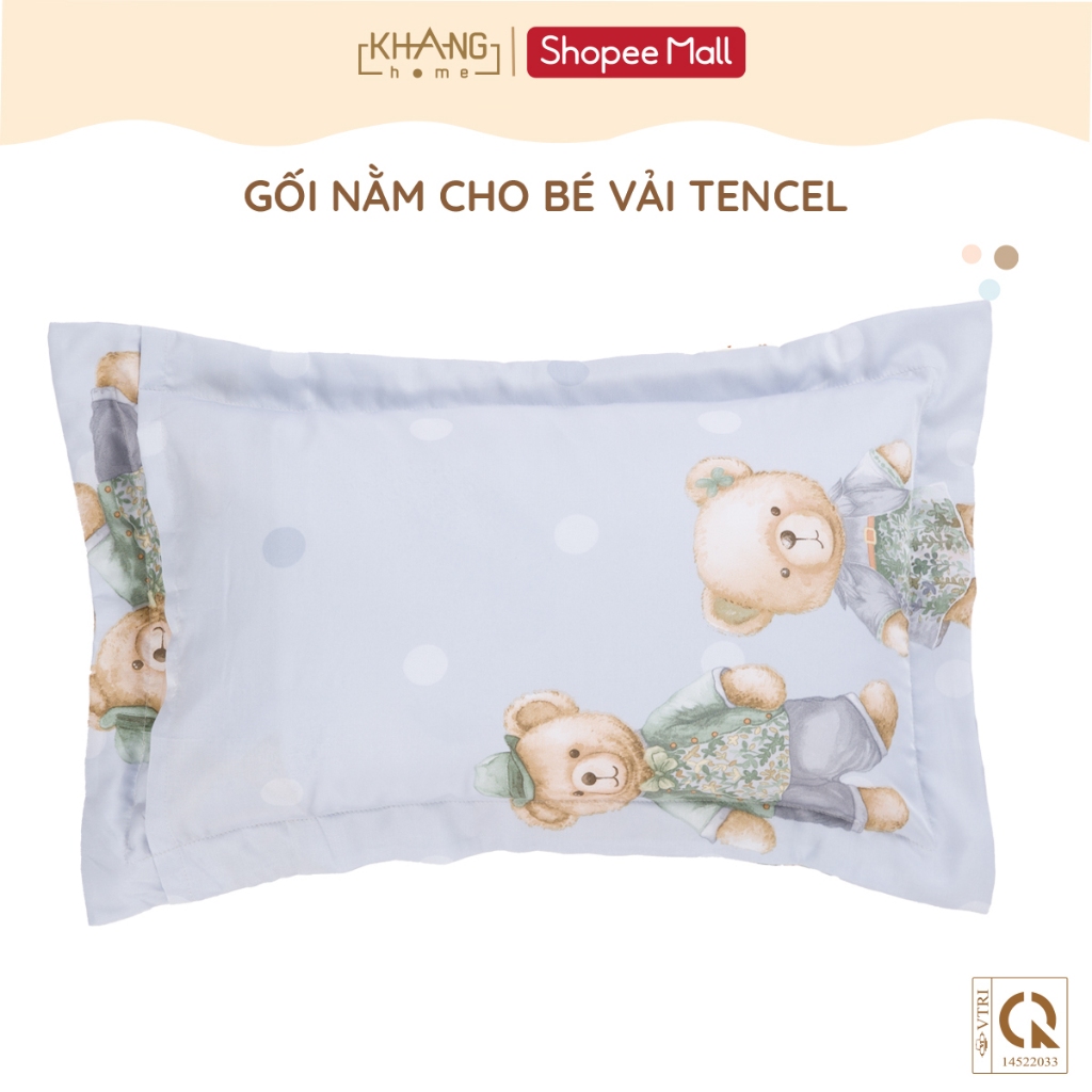 Gối Nằm Cho Bé Vải Tencel Khang Home - Nhiều Kích Thước, Cho Giấc Ngủ Ngon, An Toàn Cho Bé