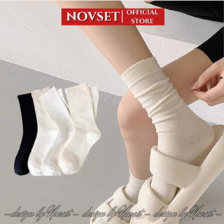 Tất cổ cao chất liệu cotton thoáng khí, phong cách basic dễ phối đồ NOVSET [T1-T2_ KHO 3]