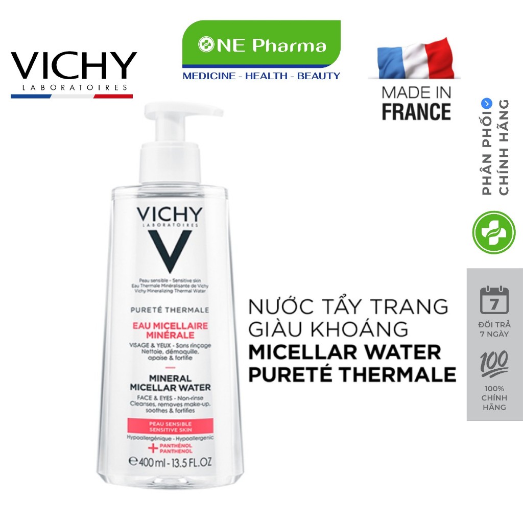 Nước Tẩy Trang Vichy Giàu Khoáng Cho Da Nhạy Cảm 400ml