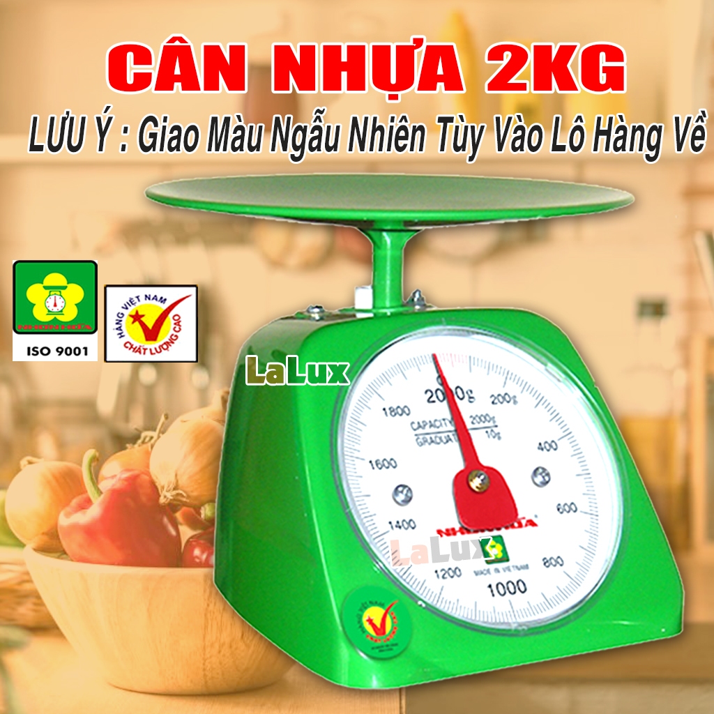 Cân Đồng Hồ Nhơn Hòa Thép/Nhựa 500Gr/1Kg/2Kg/5Kg - Cân Cơ Học Nhơn Hòa CHÍNH HÃNG Độ Chính Xác Cao LALUX