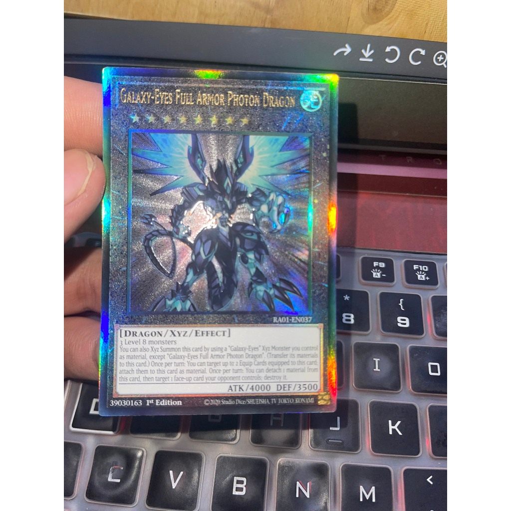 Thẻ bài Yugioh : Galaxy-Eyes Full Armor Photon Dragon - RA01-EN037 -  Ultimate Rare + Platinum Secret Rare