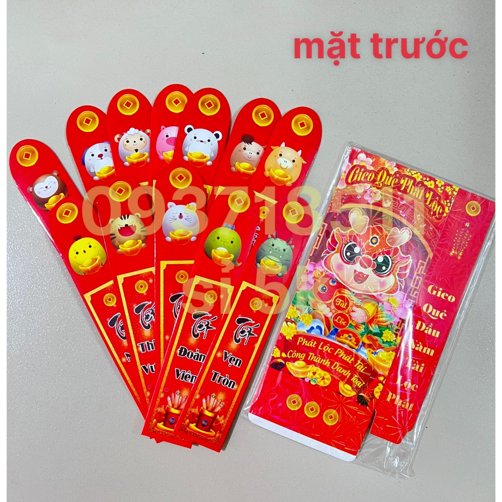 Bao lì xì gieo quẻ  hot nhất 2024 - bao lì xì rút quẻ may mắn ĐỘC - LẠ, lì xì xuân quý mão