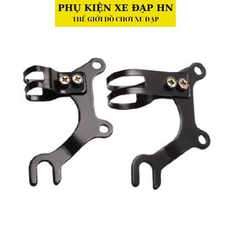 Tay chế lắp phanh đĩa cho xe đạp phanh cơ trước, sau