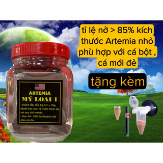Trứng ARTEMIA Mỹ loại 1 -   Thức ăn tốt nhất dành cho cá mới đẻ, cá bột, cá con 5-40gram...