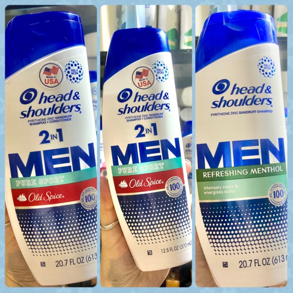 DẦU GỘI HEAD & SHOULDERS MỸ MEN 370ML & 613ML - HEAD MEN MỸ GIẢM GÀU