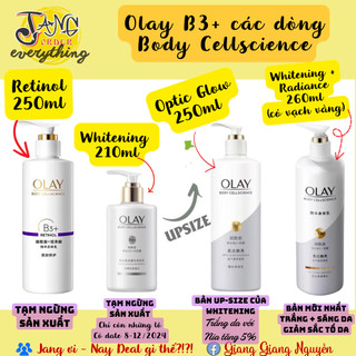 [Olay B3+] Sữa dưỡng thể Olay B3+ Optic GLow - Whitening + Radiance