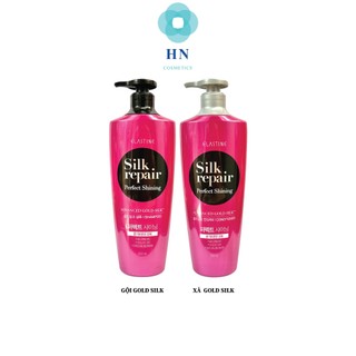 Combo Dầu gội nước hoa Hàn Quốc Elastine Silk Repair Gold Silk 550ml