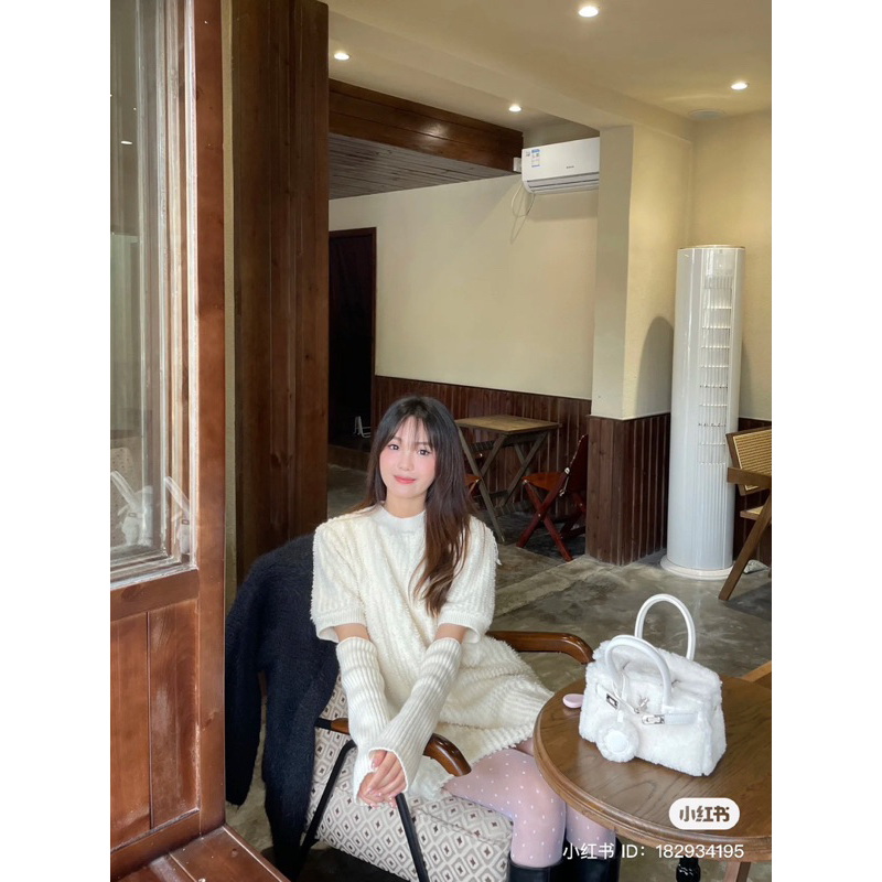 Túi H lông quai xách size20