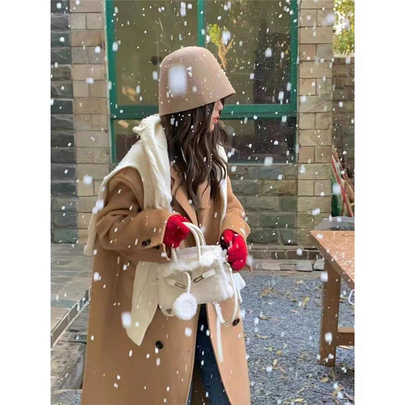 Túi H lông quai xách size20