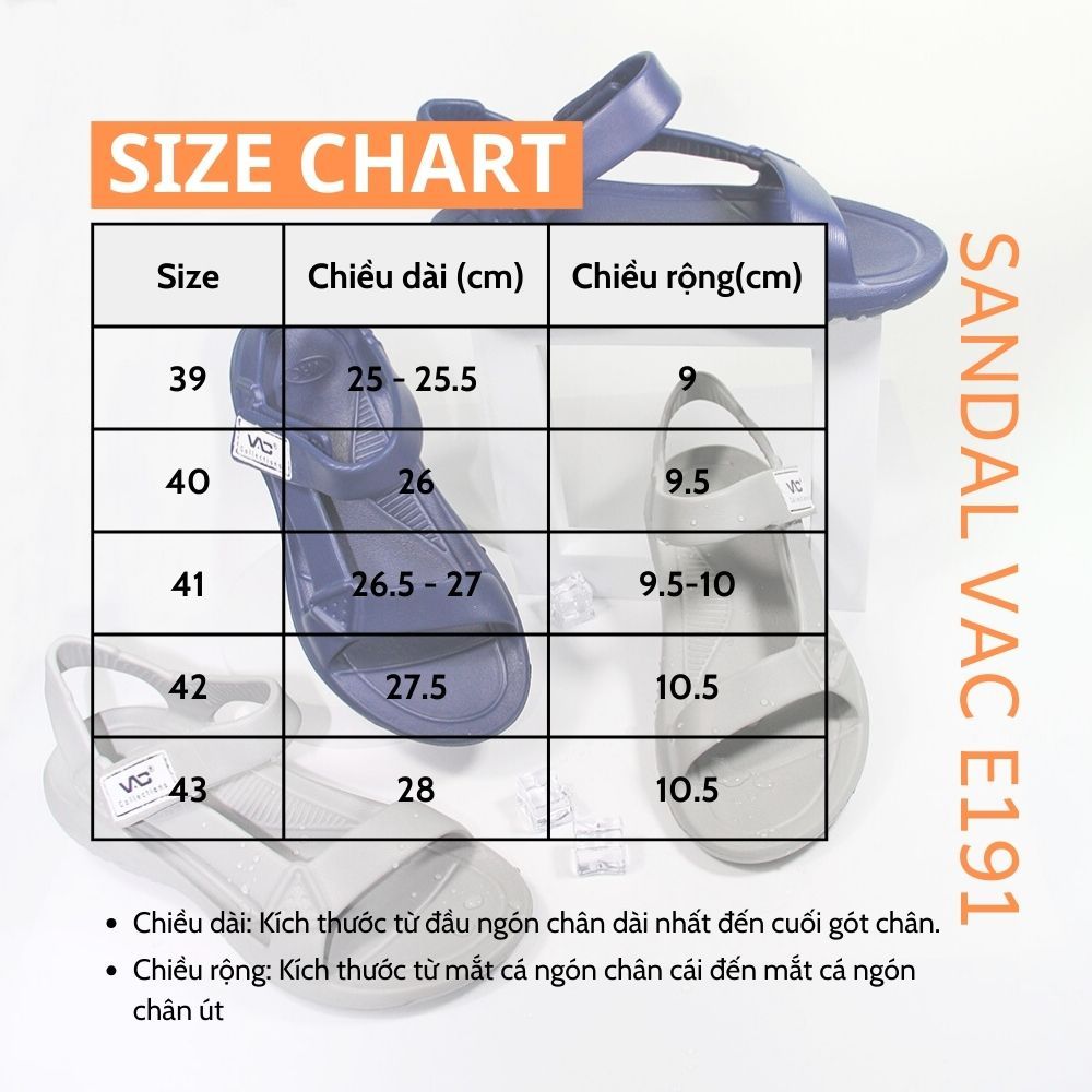 Dép sandal nam màu xám đi mưa nhựa EVA nguyên khối, dáng ôm chân hàng Việt Nam E191