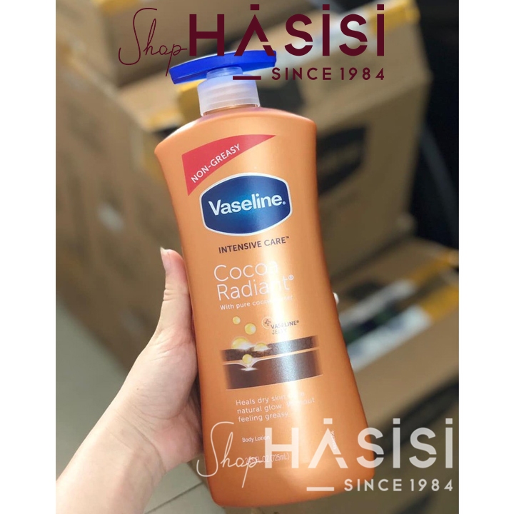 SỮA DƯỠNG THỂ VASELINE - Intensive Care Cocoa Glow Body Lotion 725ml