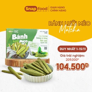 Bánh quy Lưỡi mèo GIỮ DÁNG/GIẢM CÂN - vị Trà xanh 300gram