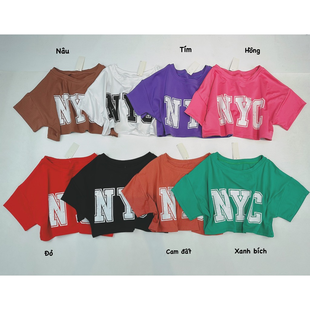 Áo Croptop Nữ Phom Rộng Tập Gym NYC
