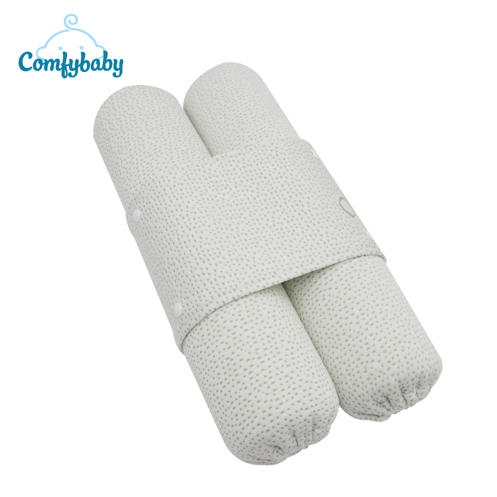 Gối chặn - Gối ôm 2in1 cho bé vỏ sợi tre Bamboo Comfybaby 40x10cm, gối chặn kháng khuẩn cho trẻ sơ sinh - Monnie Kids