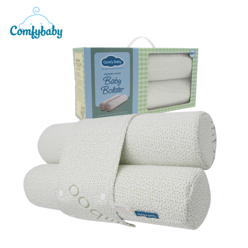 Gối chặn - Gối ôm 2in1 cho bé vỏ sợi tre Bamboo Comfybaby 40x10cm, gối chặn kháng khuẩn cho trẻ sơ sinh - Monnie Kids