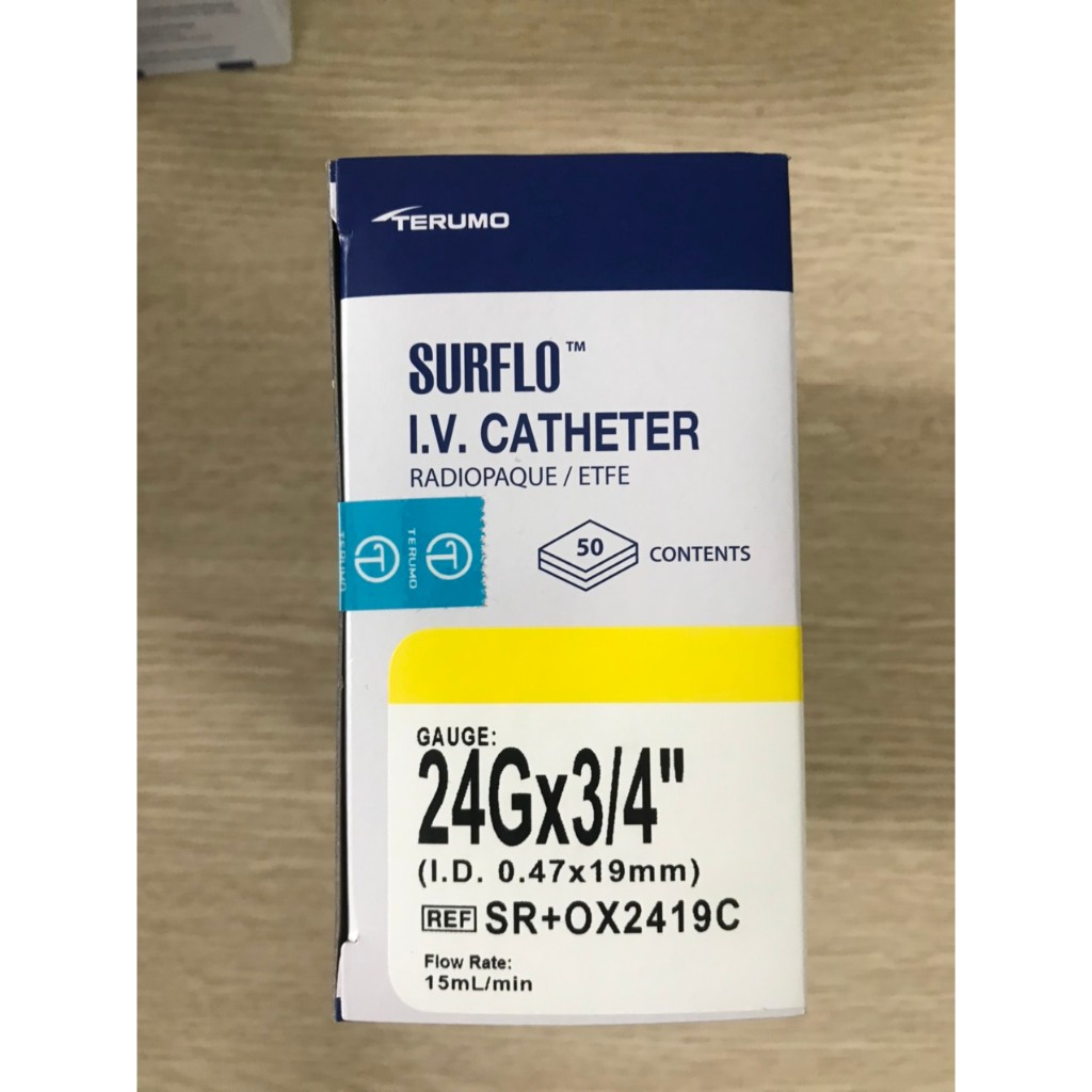 Kim Luồn Tĩnh Mạch Terumo -Nhật Bản,Số 16G,18G,20G,22G,24G