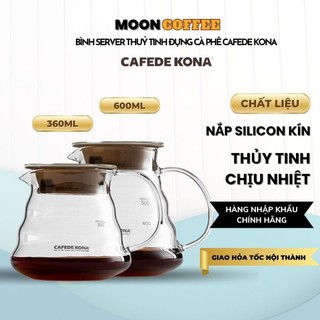 Bình server thủy tinh đựng cà phê cafede kona | dung tích 300ml & 600ml | hàng chính hãng