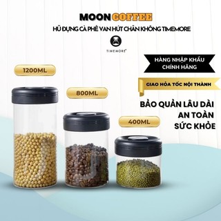 Hũ đựng cà phê có van hút chân không timemore | size 400ml 800ml 1200ml