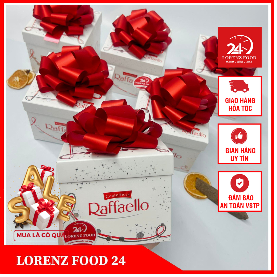 Kẹo Raffesilo Socola bọc dừa Hộp Nơ Đỏ 300g