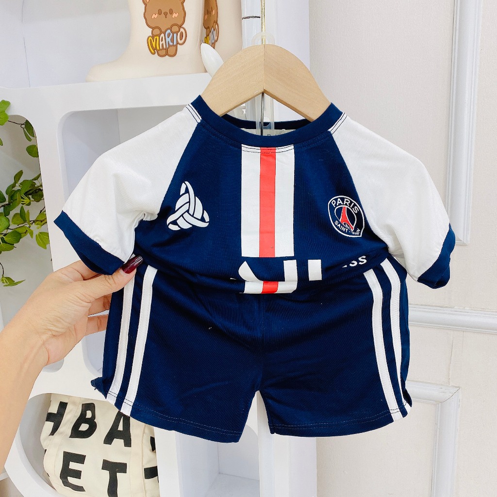 Bộ Ngắn Tay Quần Đùi Chạy Sọc Thể Thao Đá Banh Minky Mom cho bé trai - Bảng 3