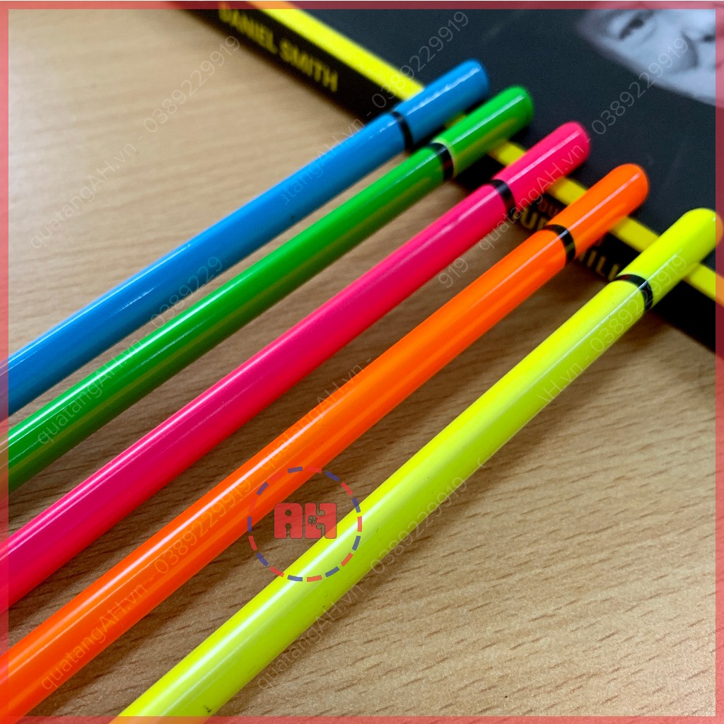 Bộ 5 bút chì 2B khắc tên theo yêu cầu, màu sắc trẻ trung, dùng cho học sinh, sinh viên, giáo viên
