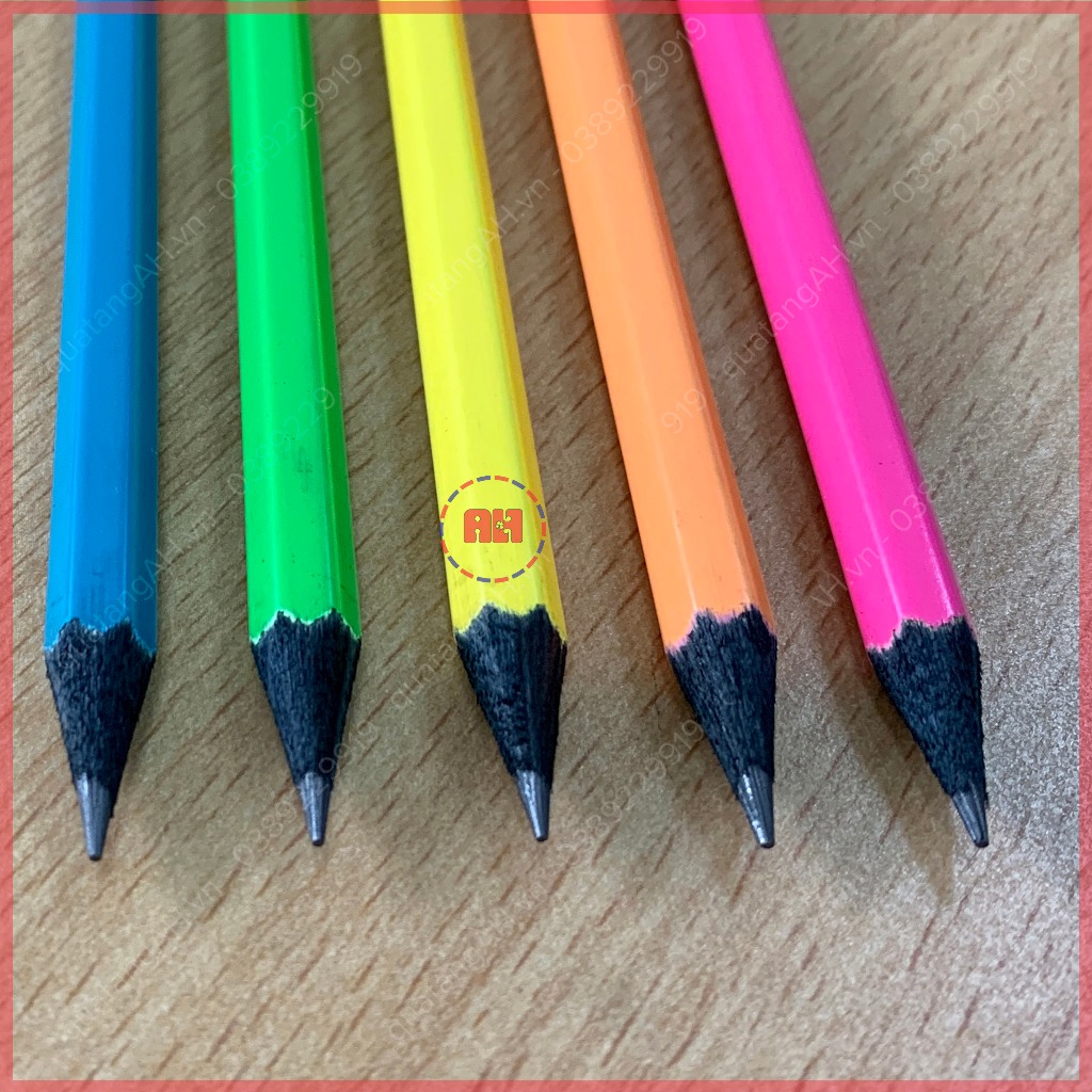 Bộ 5 Bút chì 2B khắc tên theo yêu cầu, có đầu tẩy, màu sắc da dạng, dùng cho học sinh, sinh viên, làm quà tặng