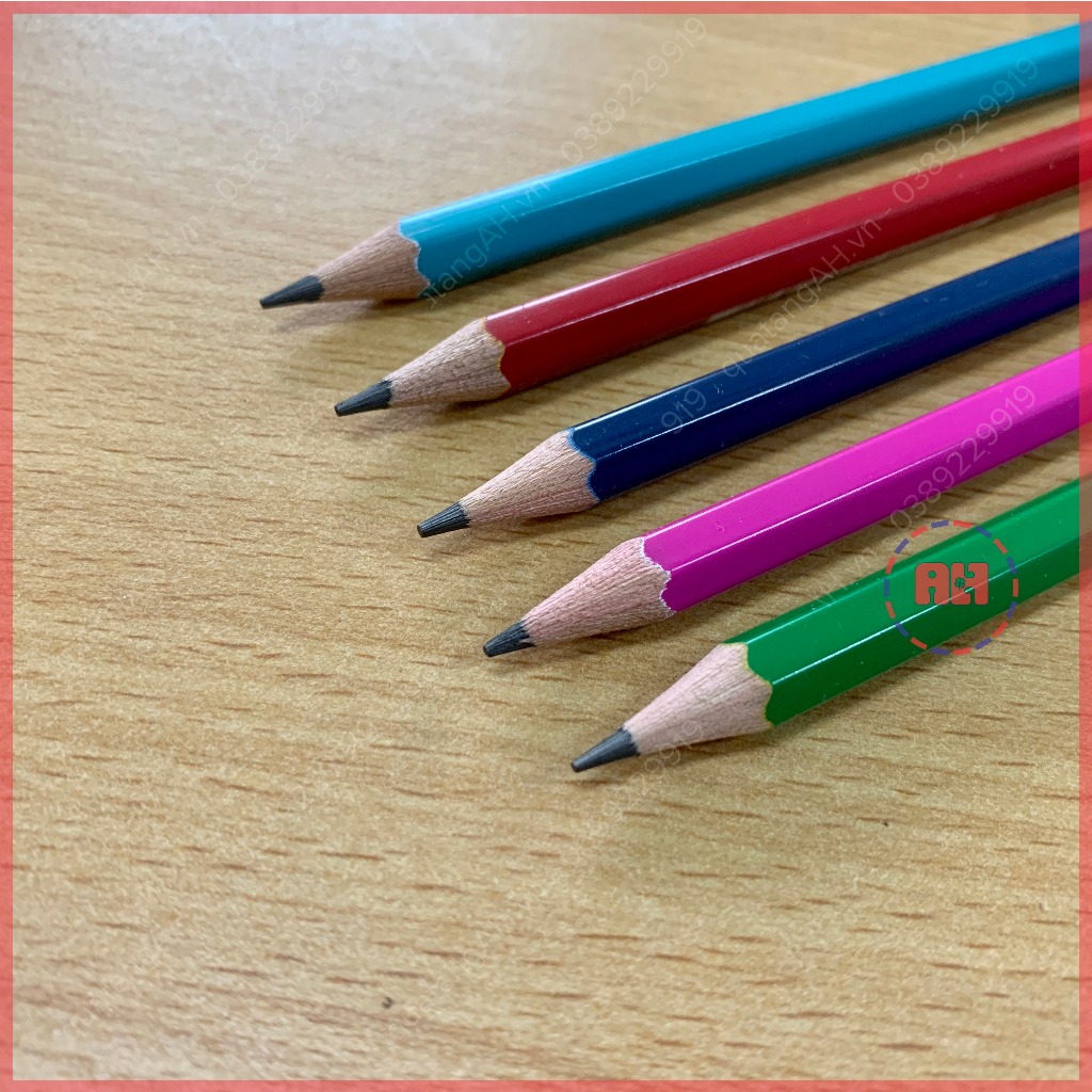 Bút chì màu sắc 2B khắc tên theo yêu cầu, dùng cho học sinh và sinh viên