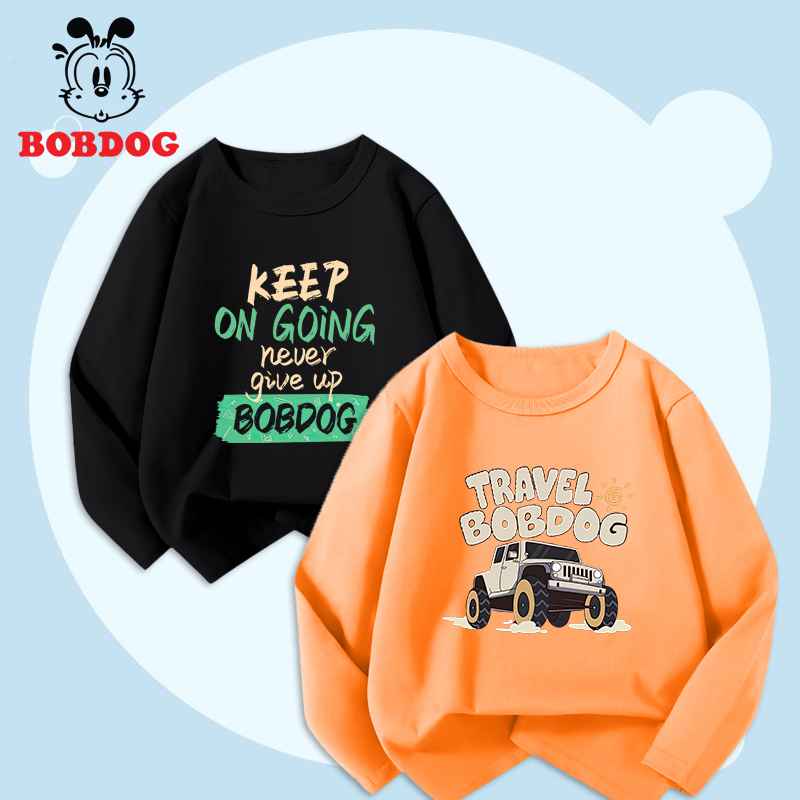 Áo thun bé traiBOBDOG, áo thun cotton in hình nghộ nghĩnh cho bé