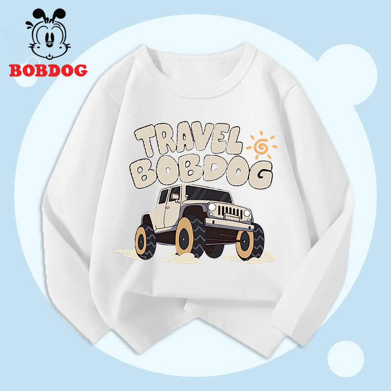 Áo thun bé traiBOBDOG, áo thun cotton in hình nghộ nghĩnh cho bé