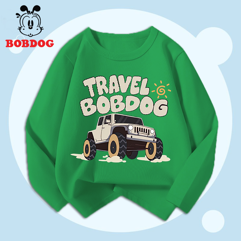 Áo thun bé traiBOBDOG, áo thun cotton in hình nghộ nghĩnh cho bé