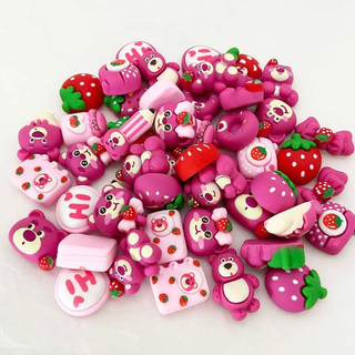 Charm gấu dâu làm nail