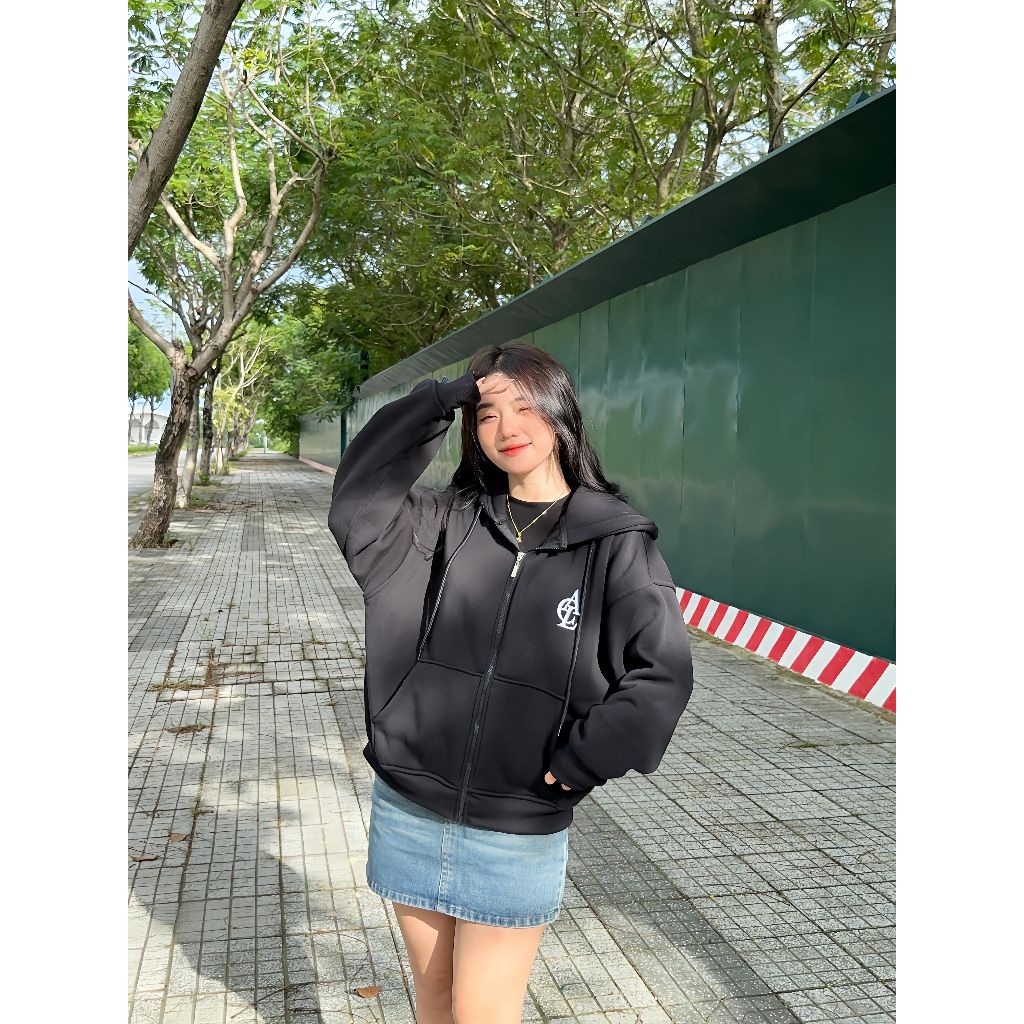 Calem Club - Áo Hoodie Zip nỉ bông THÊU chữ C A L dày dặn form boxy | BigBuy360 - bigbuy360.vn