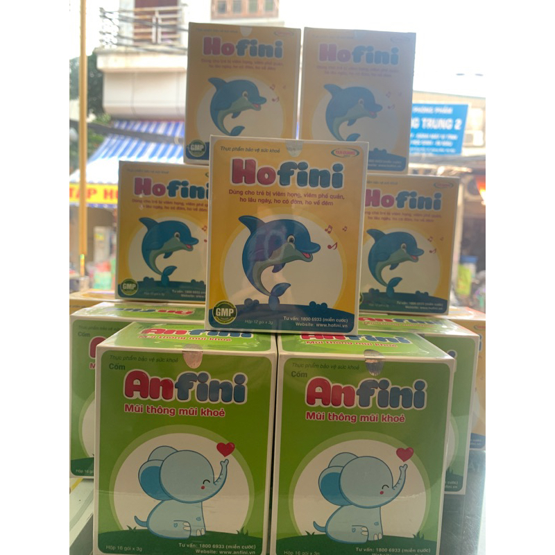 Hofini - trẻ bị viêm họng, viêm phế quản, ho lâu ngày, ho co đờm, ho về đêm
