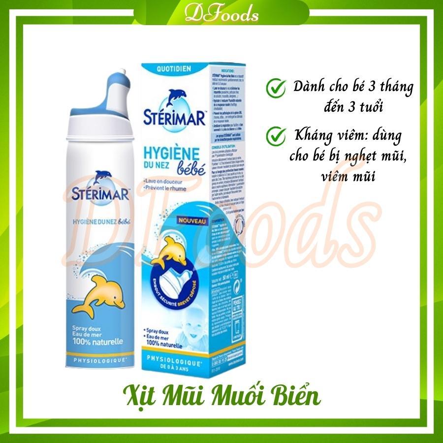 Xịt muối biển Sterima cá heo 100ml cho bé từ sơ sinh