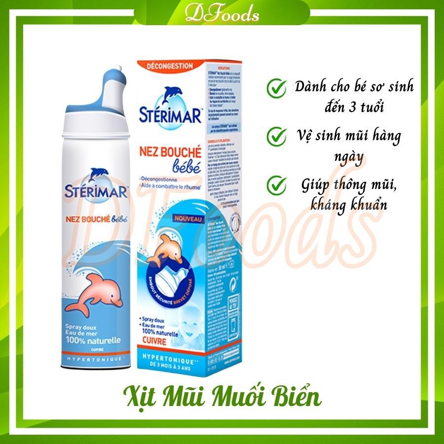 Xịt muối biển Sterima cá heo 100ml cho bé từ sơ sinh