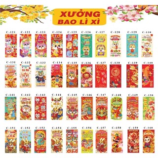 Sỉ 500 bao lì xì tết 2024 giáp thìn đẹp được chọn mẫu và tặng kèm túi bóng kính được chọn mẫu thoải mái