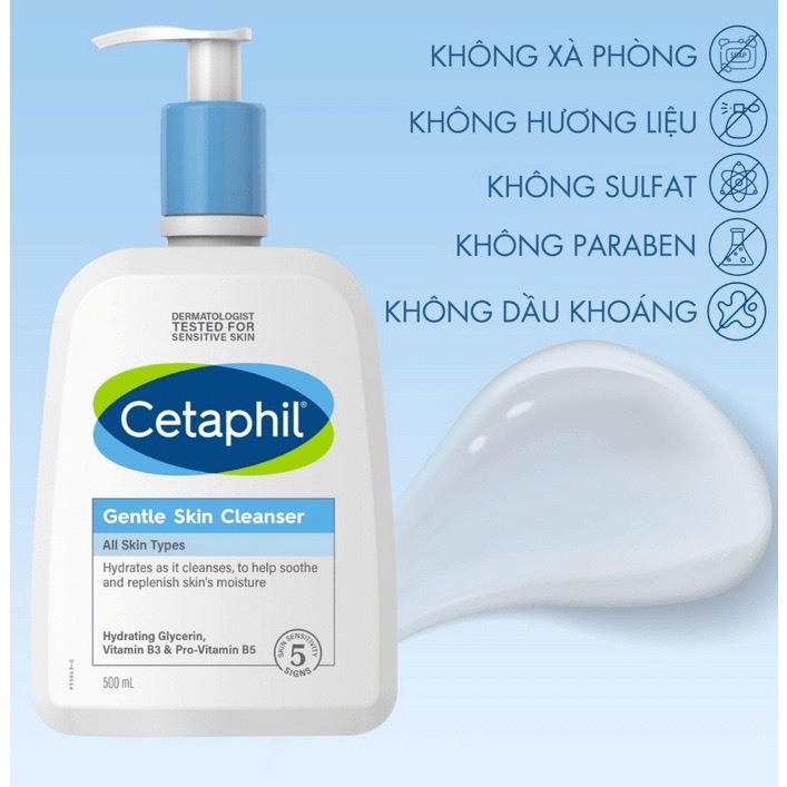 Sữa Rửa Mặt Cetaphil Gentle Skin Cleanser 500ml chính hãng MỚI