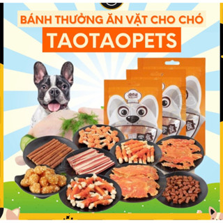 Snack ăn vặt cho chó thịt gà sấy khô, thịt gà quấn xương sữa , bò viên Taotaopet - gói 100g