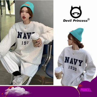 Áo Sweater nam nữ màu đen Deliz thời trang thu đông Hàn Quốc nỉ dài tay form rộng siêu ấm Devil Princess