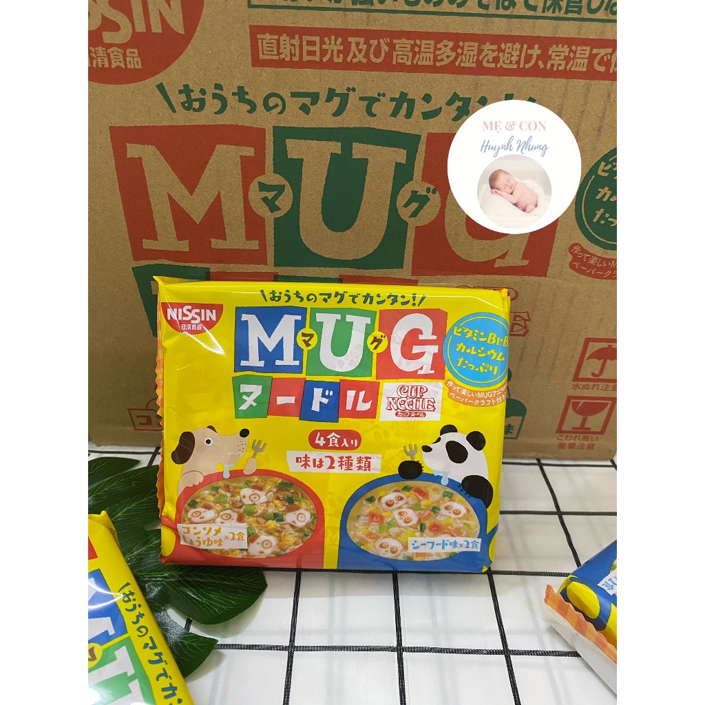 Mì Mug Nissin Nhật Bản  ăn dặm cho bé 1 tuổi trở lên