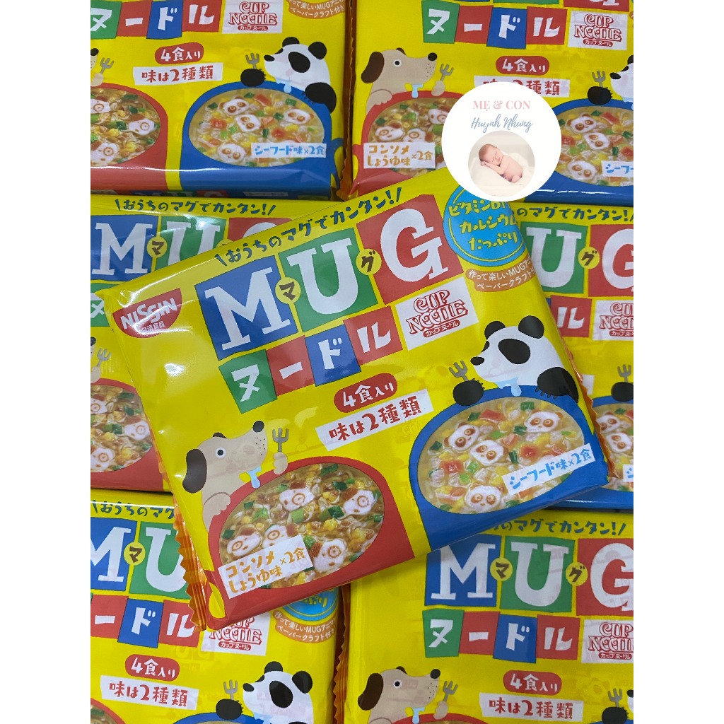 Mì Mug Nissin Nhật Bản  ăn dặm cho bé 1 tuổi trở lên